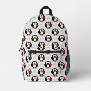 Cute Penguin Surface Pattern Design Print Printed Backpack