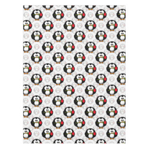 Cute Penguin Surface Pattern Design Print Tablecloth