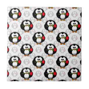 Cute Penguin Surface Pattern Design Print Tile