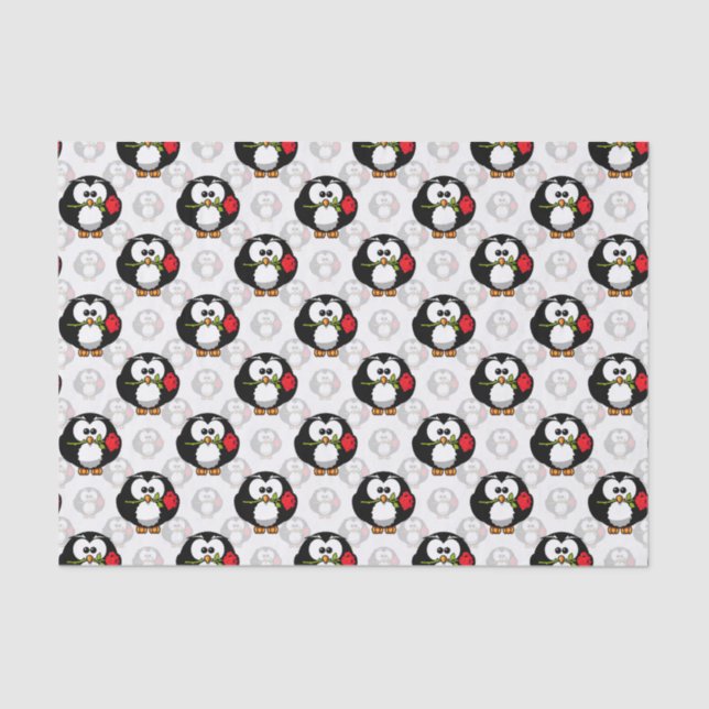 Cute Penguin Surface Pattern Design Print Tissue Paper (Front)