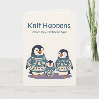 Cute Penguin Sweater Family | Funny Christmas Holiday Card