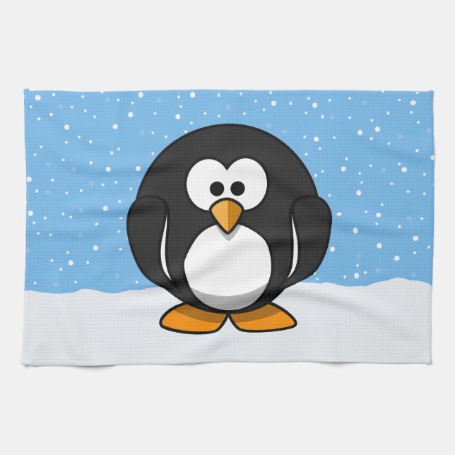 Cute Penguin Tea Towel (Horizontal)