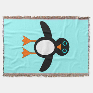 Cute Penguin Throw Blanket