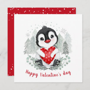 Cute Penguin Valentine's day Card