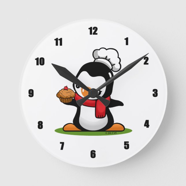Cute Penguin Wall Clock (Front)