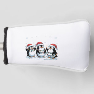 Cute Penguin Wearing Santa Hat Xmas Penguin Lover Golf Head Cover