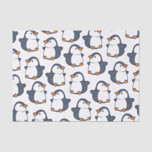 Cute Penguin Winter Kids Birthday Party Tissue Paper