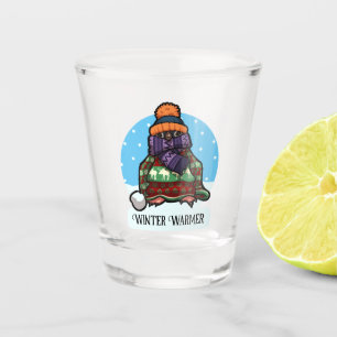 Cute Penguin Winter Warmer Xmas Jumper Cartoon Shot Glass