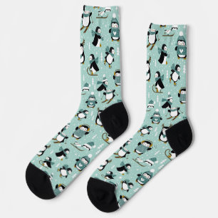 Cute Penguin Winter Wonderland Socks