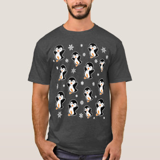 Cute Penguins and Snowflakes T-Shirt