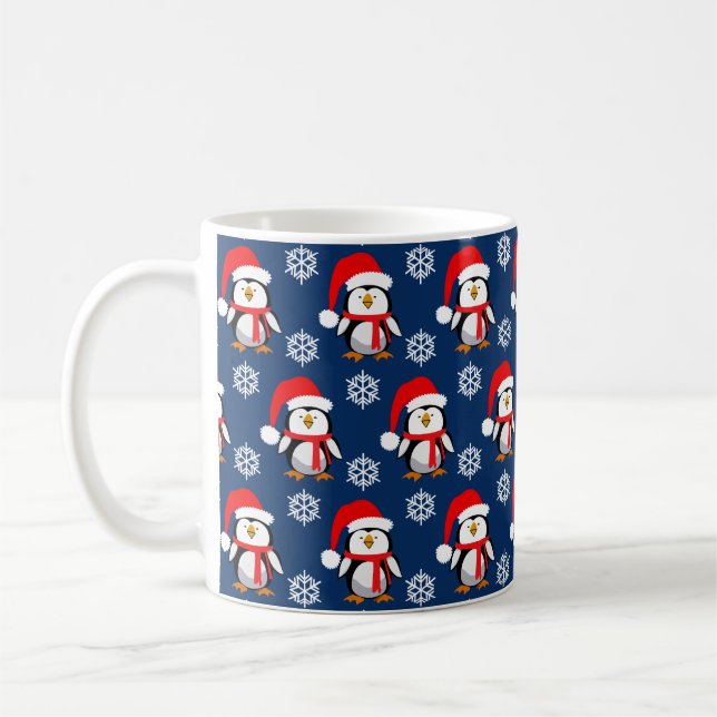 Cute penguins Christmas Coffee Mug (Left)