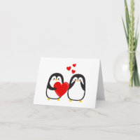 Cute penguins in love -