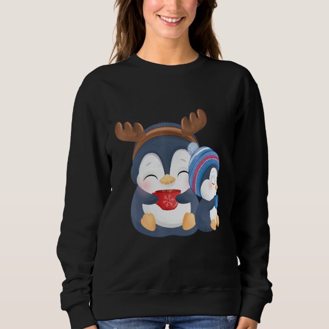 Cute penguins  Merry Christmas Sweatshirt (Front)