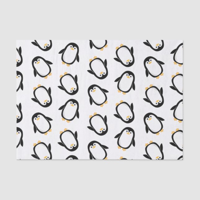 Cute Penguins Pattern Tissue Paper (Front)