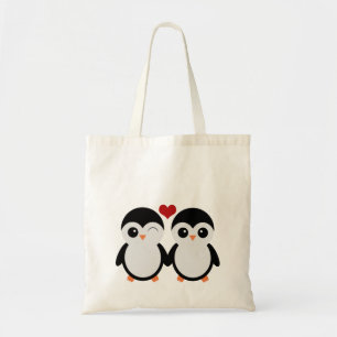 Cute penguins tote bag