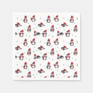 Cute Penguins Winter Birds Arctic Animals Napkin
