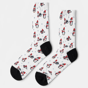Cute Penguins Winter Birds Arctic Animals Socks