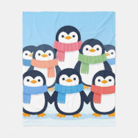Cute Penguins Winter Scarves Group Hug