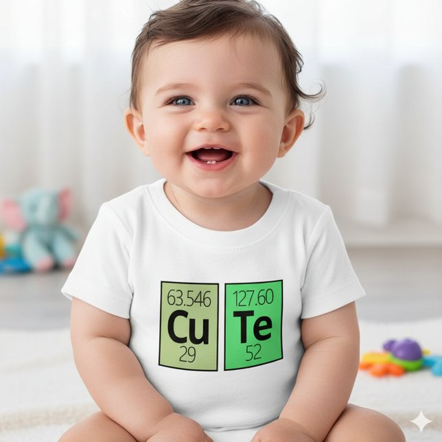 Cute Periodic Table Element Symbols Baby T-Shirt (Cute Baby Shirt Cover Photo)