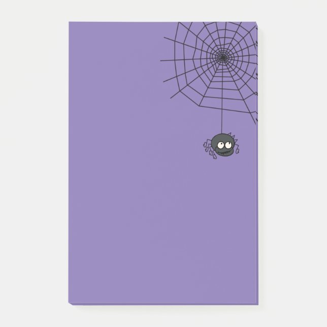 Cute Periwinkle Halloween Spiderweb Post Its Post-it Notes (Front)
