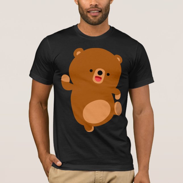 Cute Perky Cartoon Bear T-Shirt (Front)