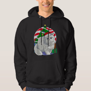 Cute Persian Cat Santa Christmas Tree Decor Hoodie
