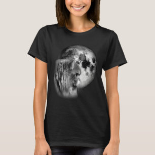 cute Persian Cat with Moon Cat T-Shirt