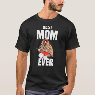 Cute Persian cat with reindeer costume Best Mum Ev T-Shirt