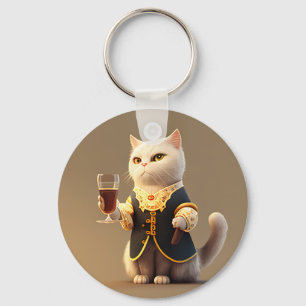 Cute Personal cat servant, funny servant Kitten Key Ring
