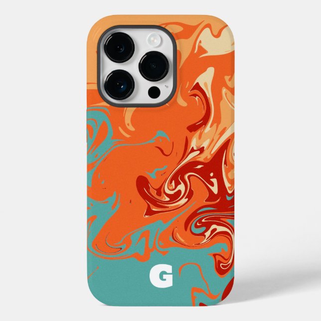  Cute Personalise Pastel Marbel Case-Mate iPhone Case (Back)
