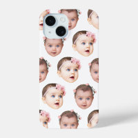Cute Personalised Baby Face 2 Photos White