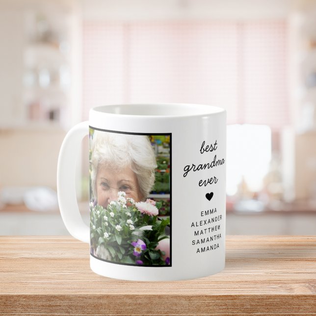 Cute Personalised Best Grandma Ever Photo Coffee Mug (Cute Personalized Best Grandma Ever Photo Coffee Mug)