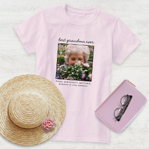 Cute Personalised Best Grandma Ever Photo T-Shirt