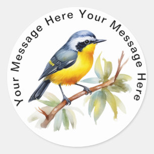 Cute Personalised Bird Stickers Bananaquit