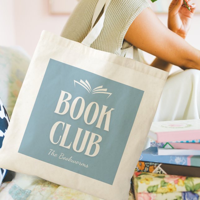 Cute Personalised Book Club Readers Tote Bag (Creator Uploaded)