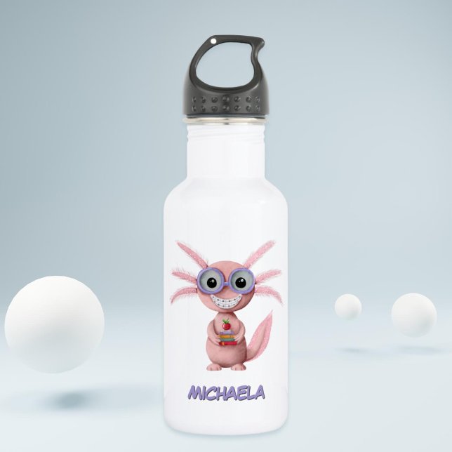 Cute Personalised Cartoon Axolotl  532 Ml Water Bottle (Creator Uploaded)