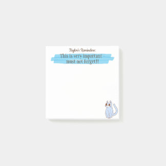 Cute Personalised Cat Lovers Memo Pad Post-it Notes