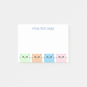 Cute Personalised Cat Lovers Post-it Notes