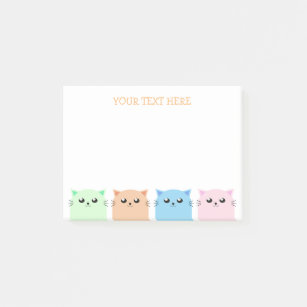 Cute Personalised Cat Lovers Post-it Notes