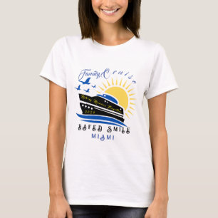 Cute Personalised Cruise Ship Family Trip Sunset T T-Shirt