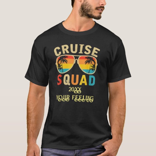 Cute Personalised Cruise Ship Family Trip Sunset T T-Shirt (Front)