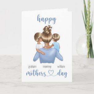 Cute Personalised Custom Name Happy Mothers Day Card