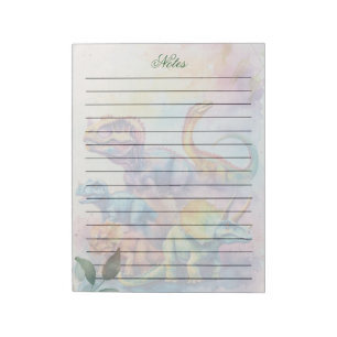 Cute Personalised Dino Notepad