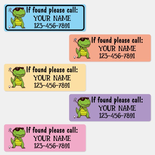 Cute Personalised Dinosaur Golf Club (Group)