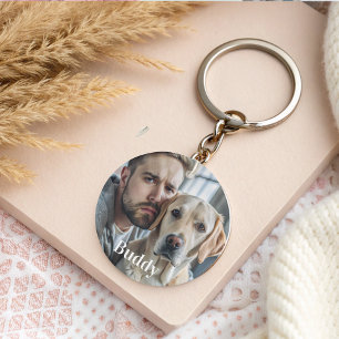 Cute Personalised Dog Lover Pet Photo Keepsake Key Ring