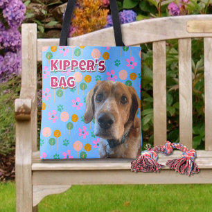 Cute Personalised Dog Owner Gift – New Pet Photo Tote Bag