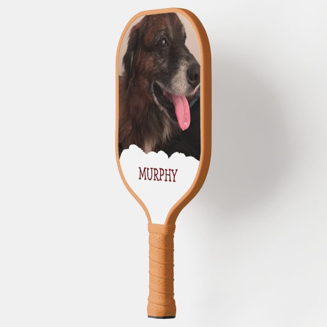 Cute Personalised Dog Photo  Pickleball Paddle (Left)