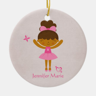 Cute personalised ethnic ballerina ornament