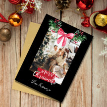 Cute personalised family photo garland christmas