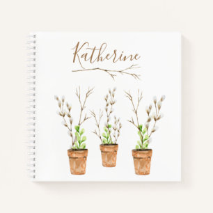 Cute Personalised Farmhouse Country Watercolor Notebook